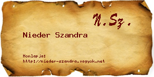 Nieder Szandra névjegykártya